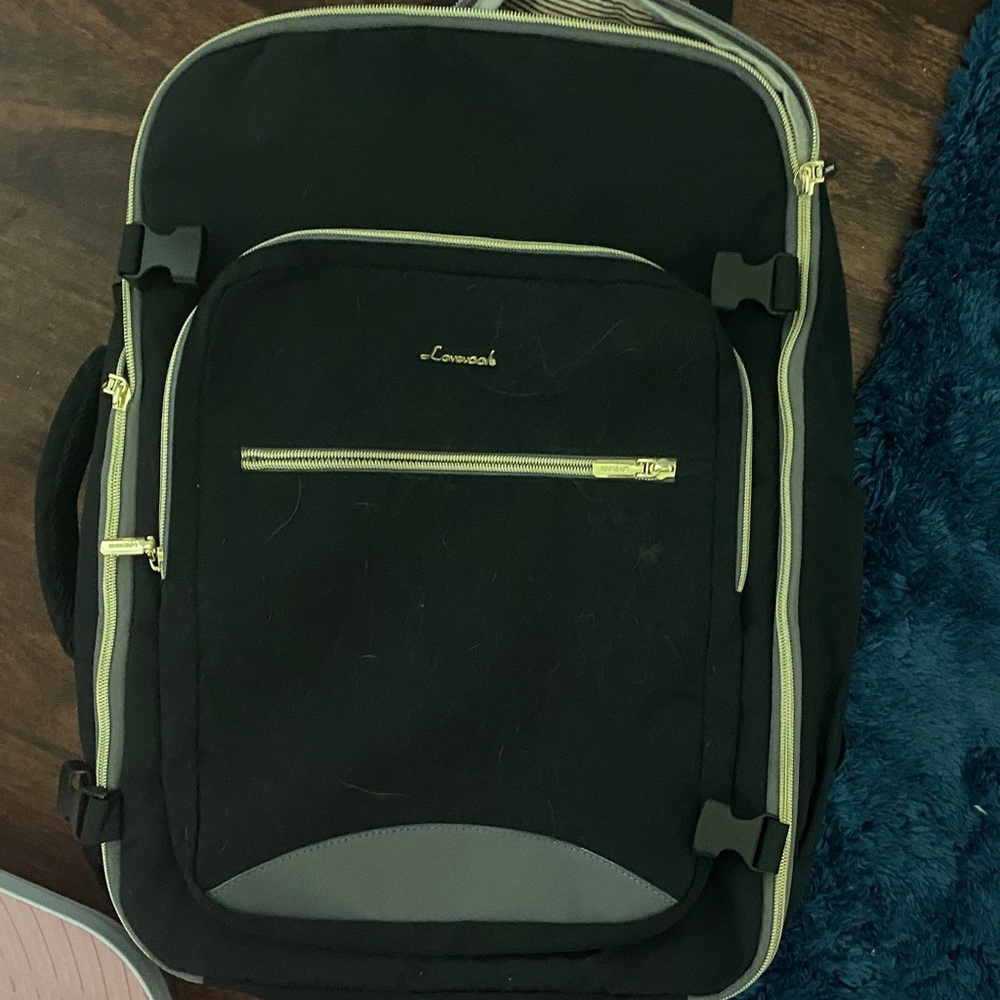 Black and Gray Women's Travel Bag